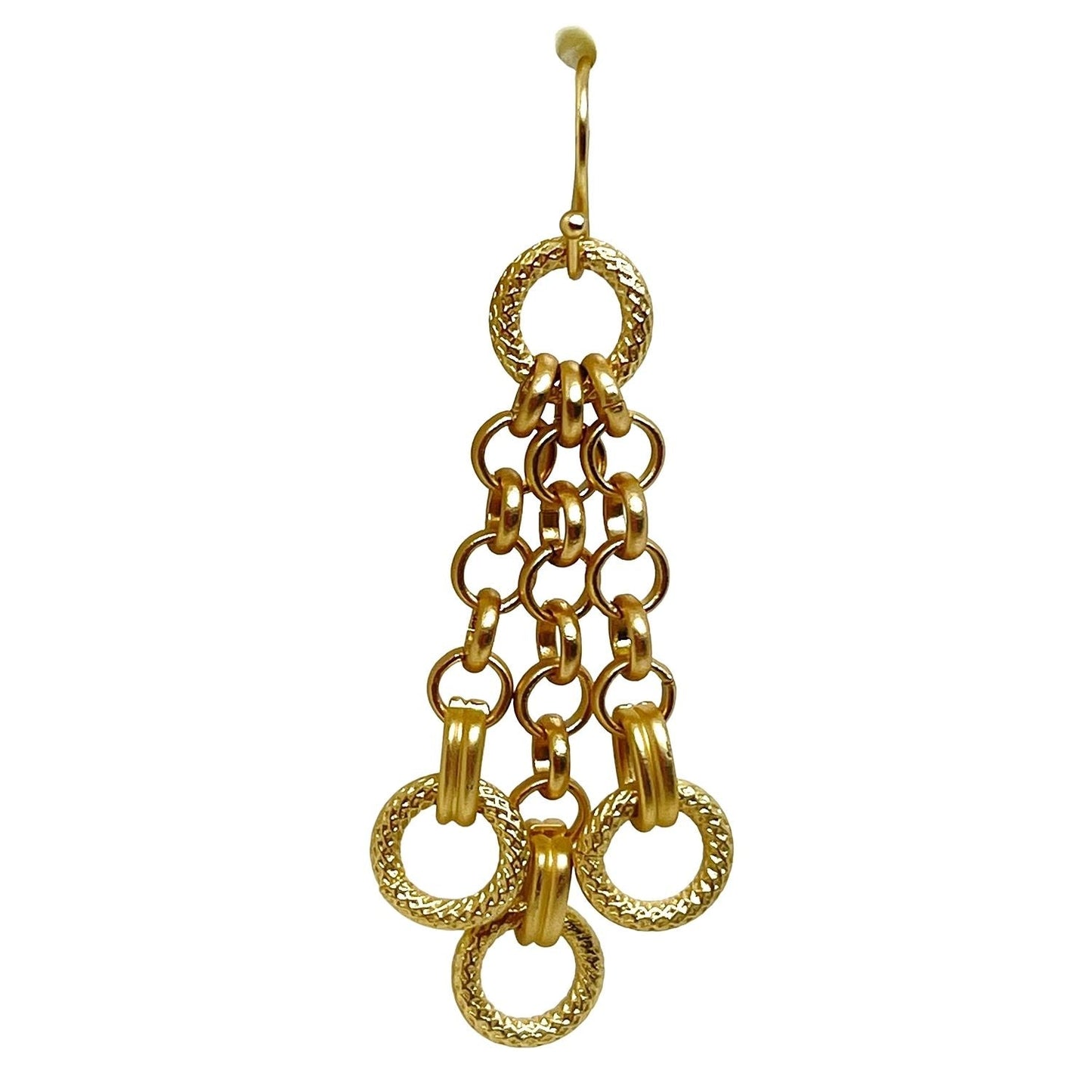 Three Strand Matte Gold with Roundels