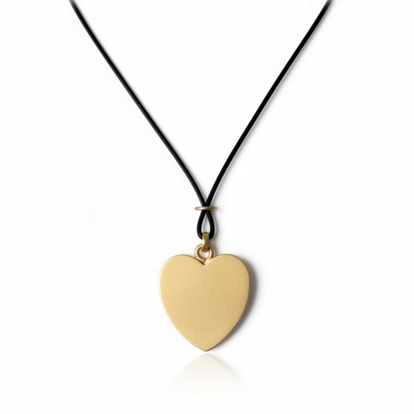 Matte Gold Flower Pendant And Black Linen Cord Criss Cross Design Necklace