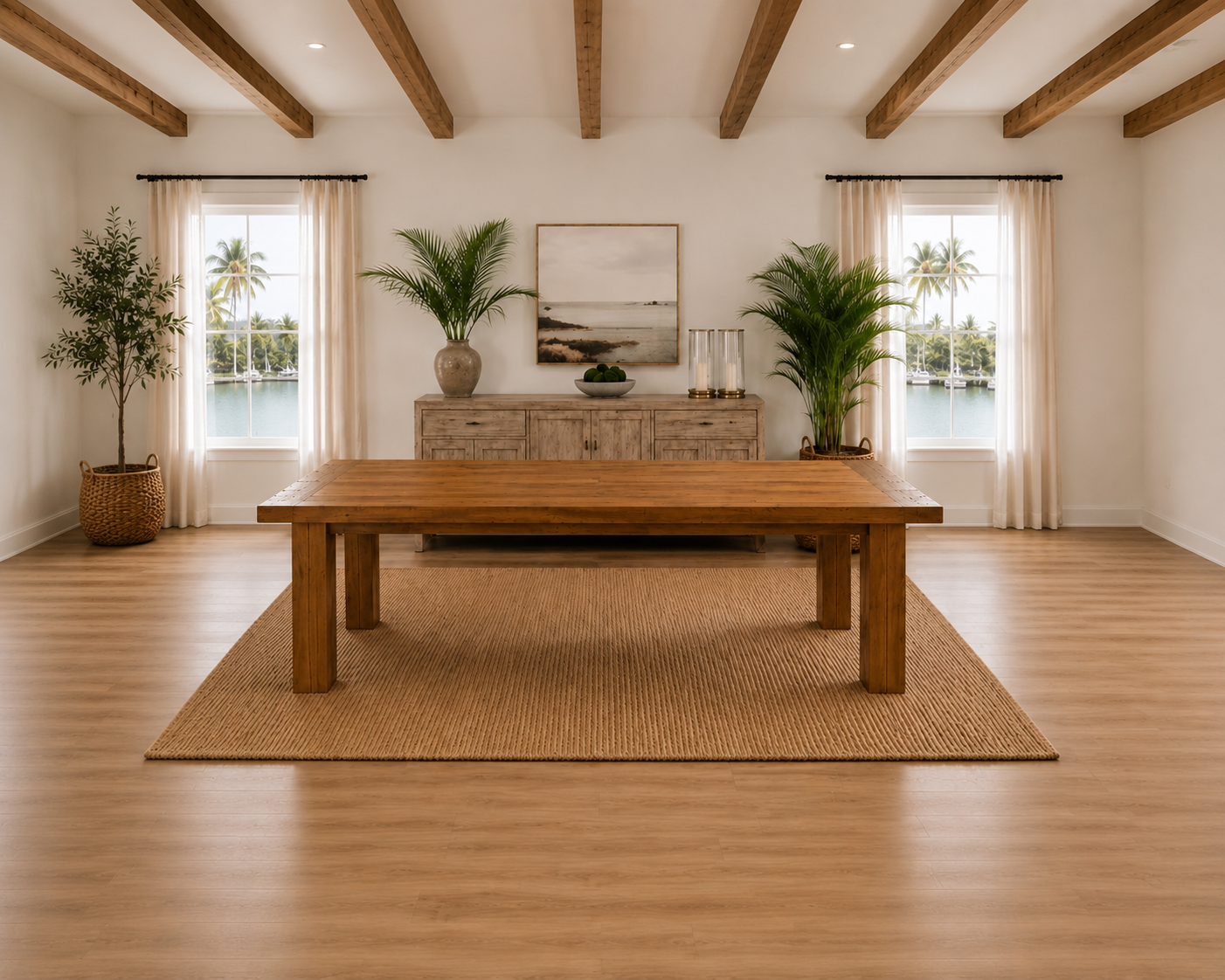 Sporting Estate Reclaimed Teak Dining Table — 79"