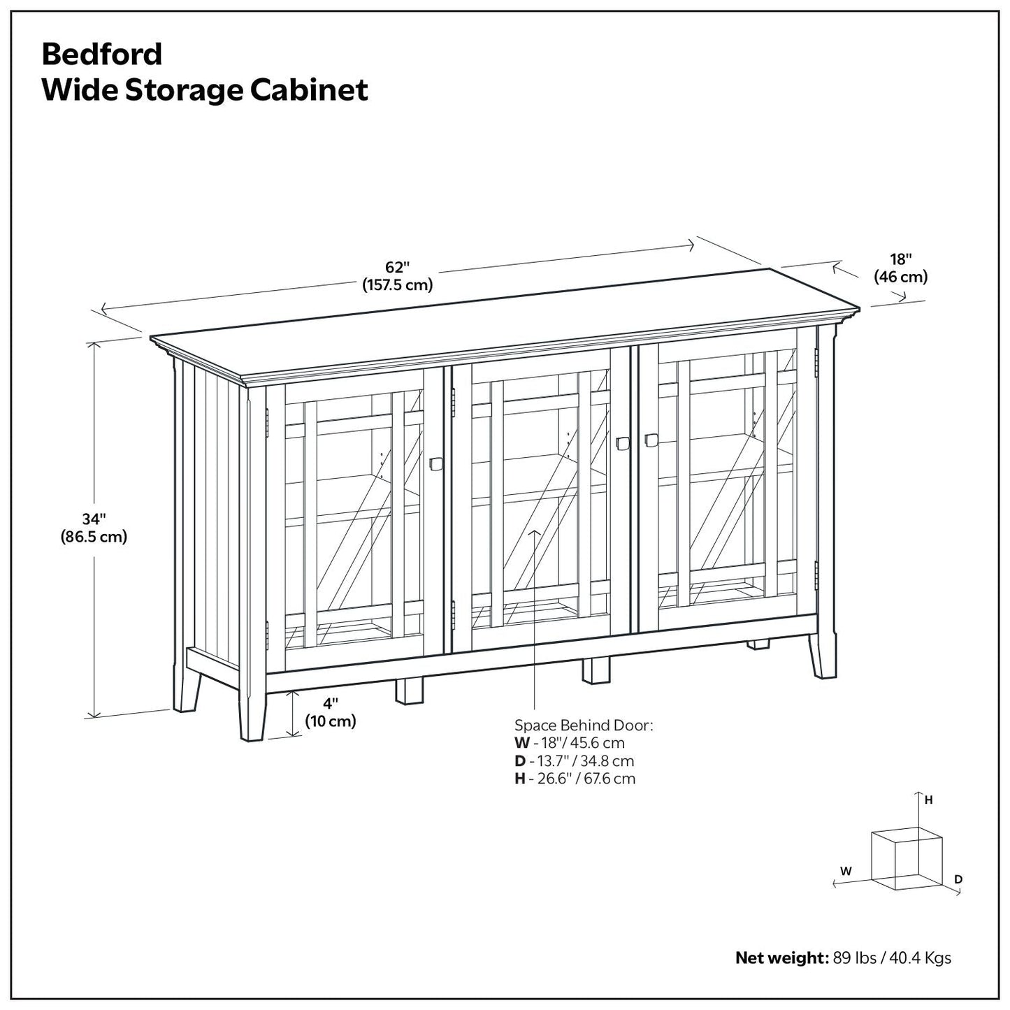 Bedford - Storage Cabinet With Adjustable Shelves - Brown