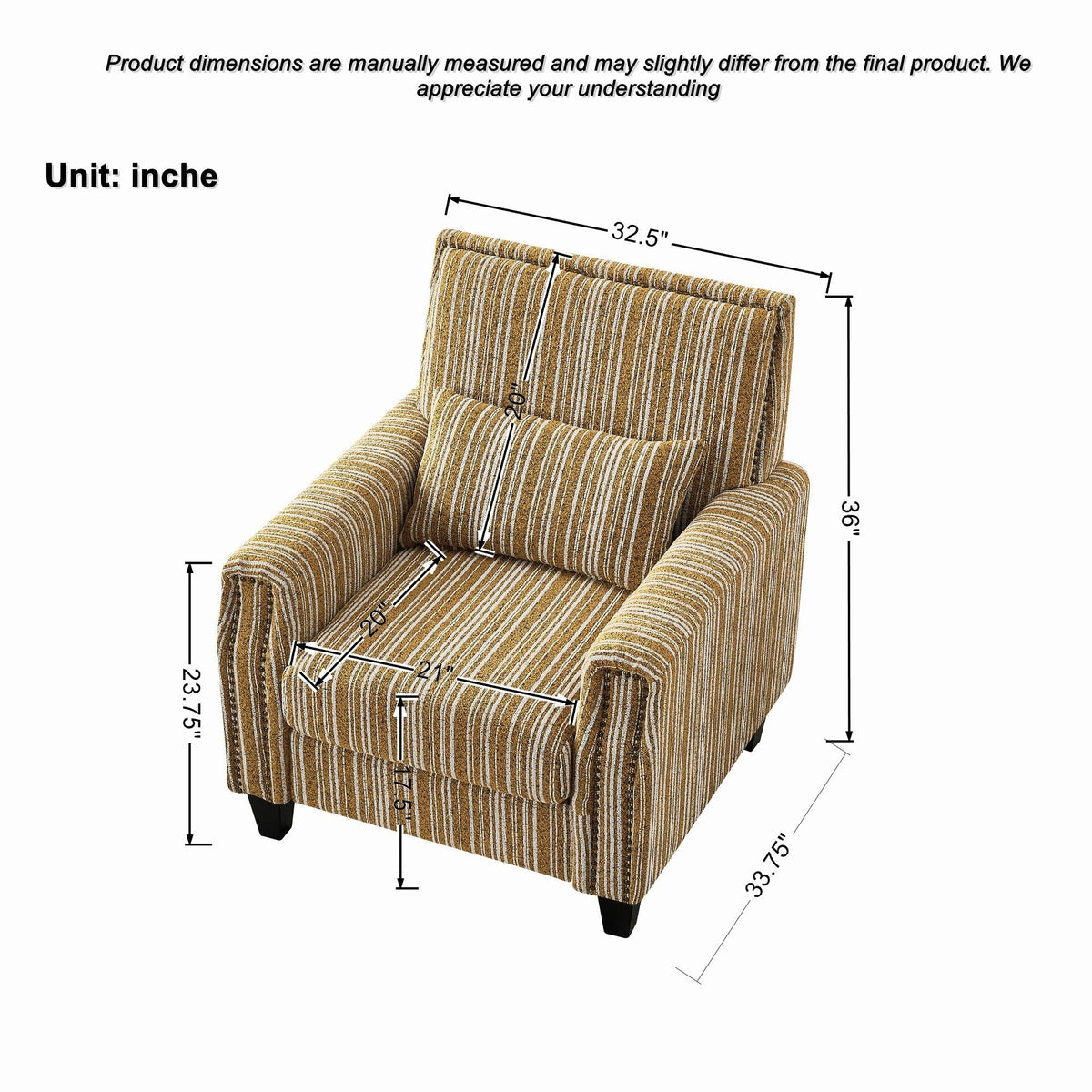The Ashbourne Heritage Stripe Accent Chair