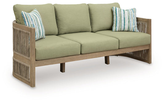 Harbor Point Eucalyptus Rope Outdoor Sofa with Performance Cushions
