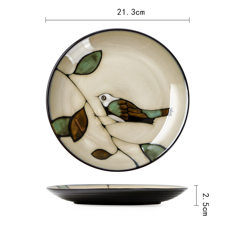 The Kyoto Garden Ceramic Dinnerware Collection — Floral Kiln-Glazed Stoneware