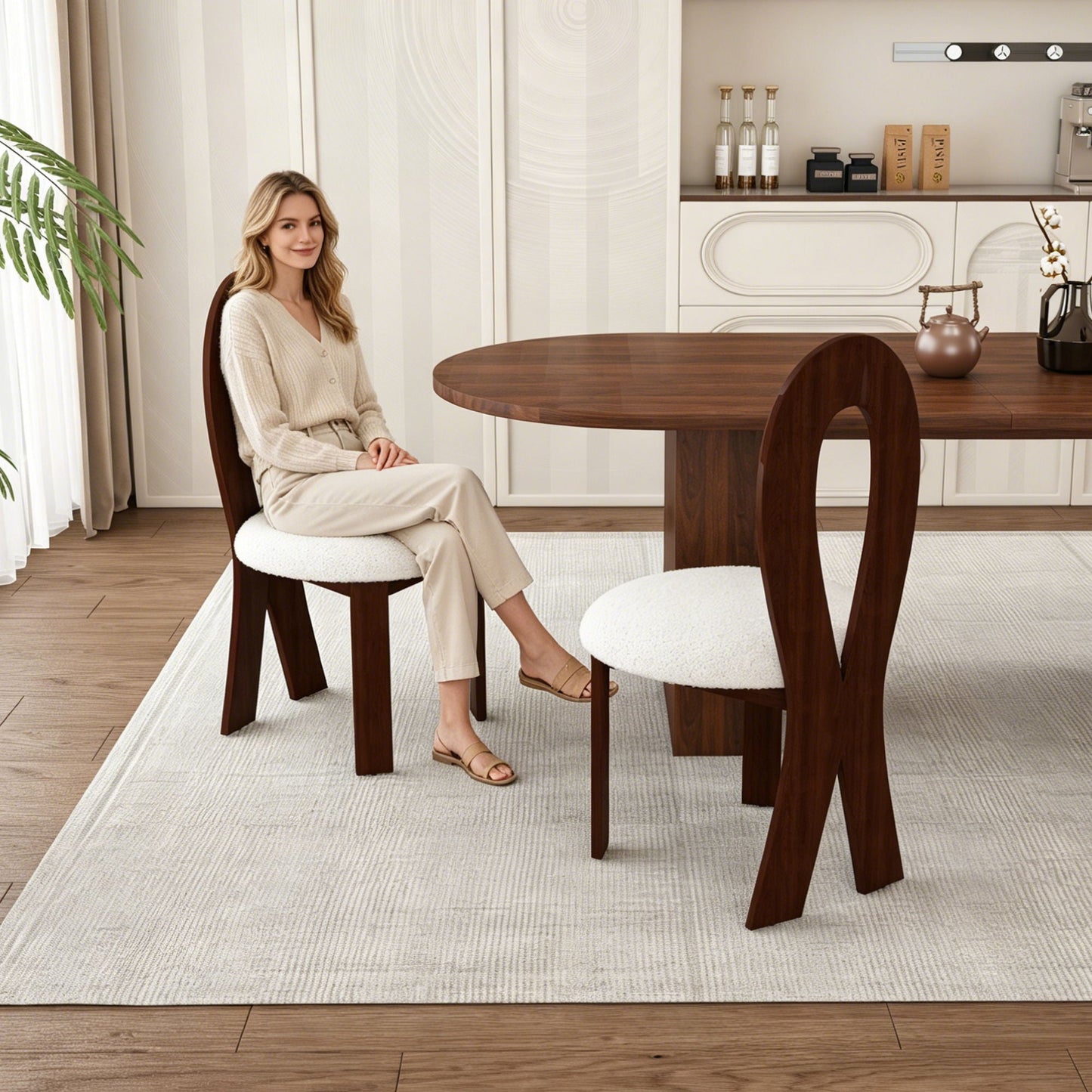 Modern Oval Dining Table With Chairs