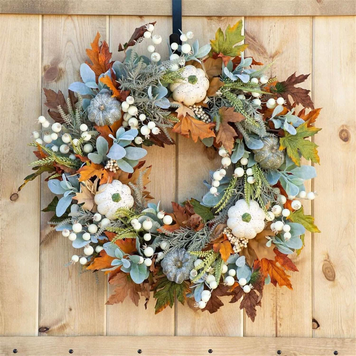 The Harvest House Autumn Wreath