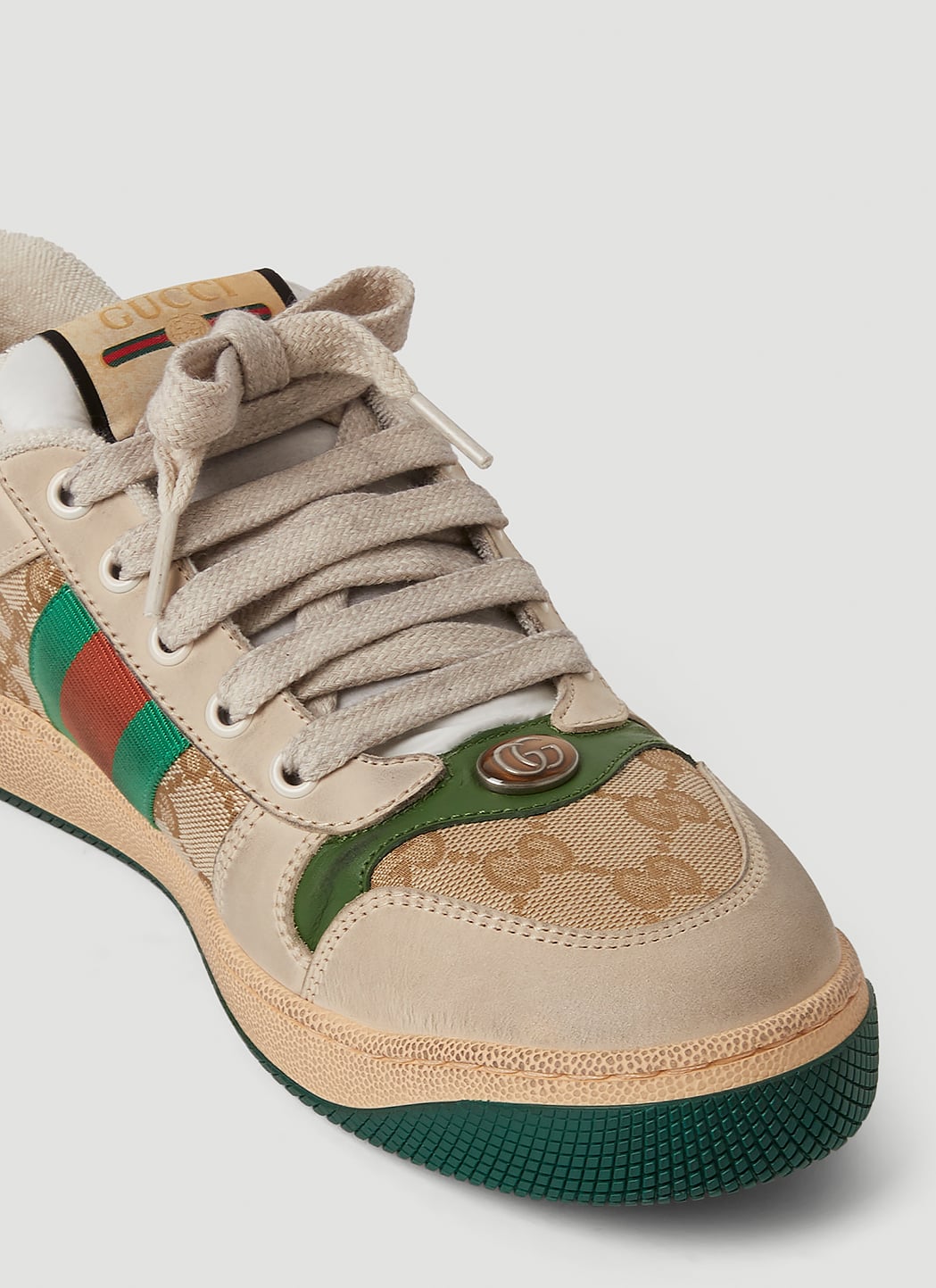 Gucci Screener GG Canvas Sneakers in Beige & Ebony