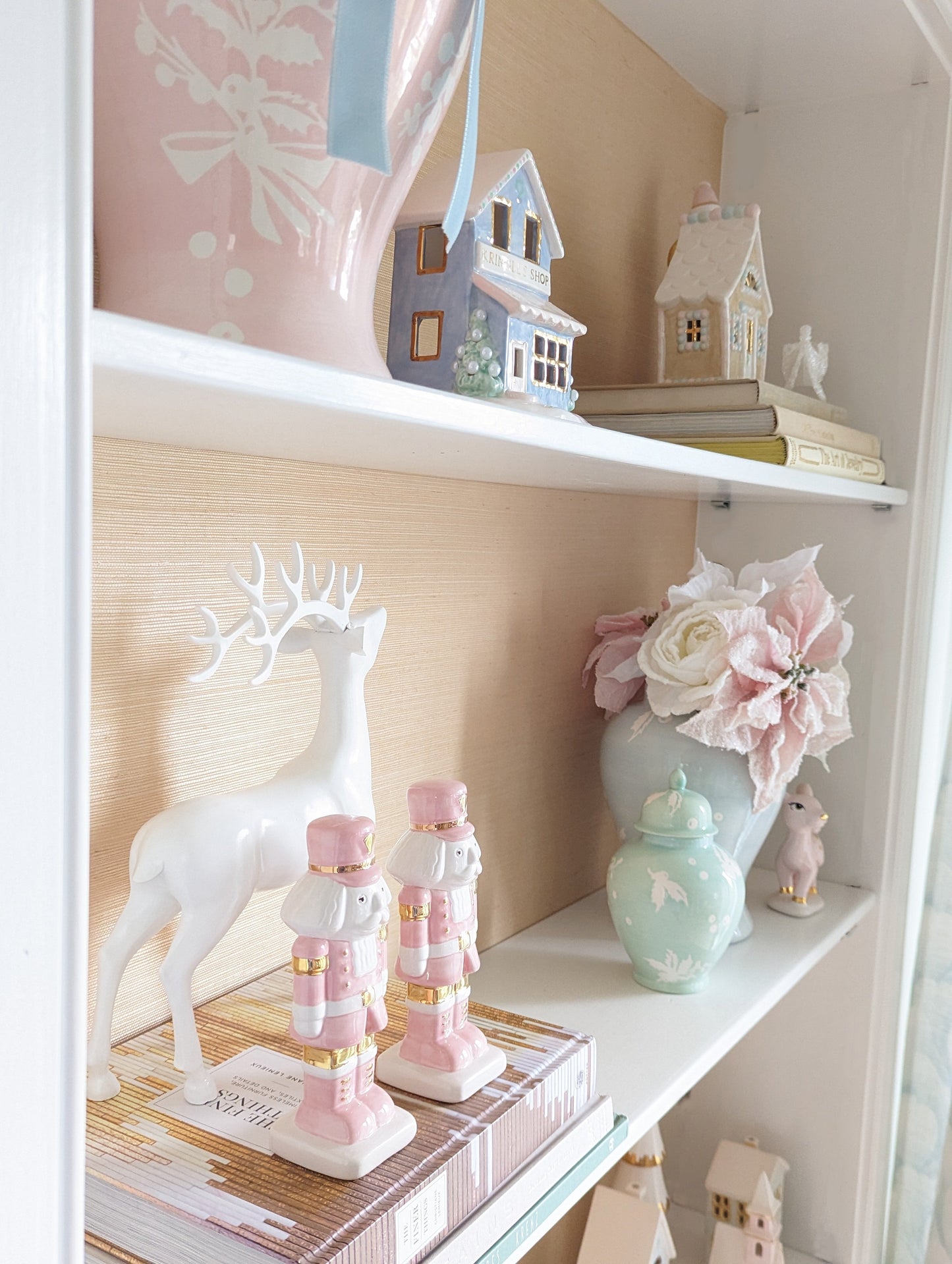 Deck the Halls Ginger Jars in Hydrangea Light Blue