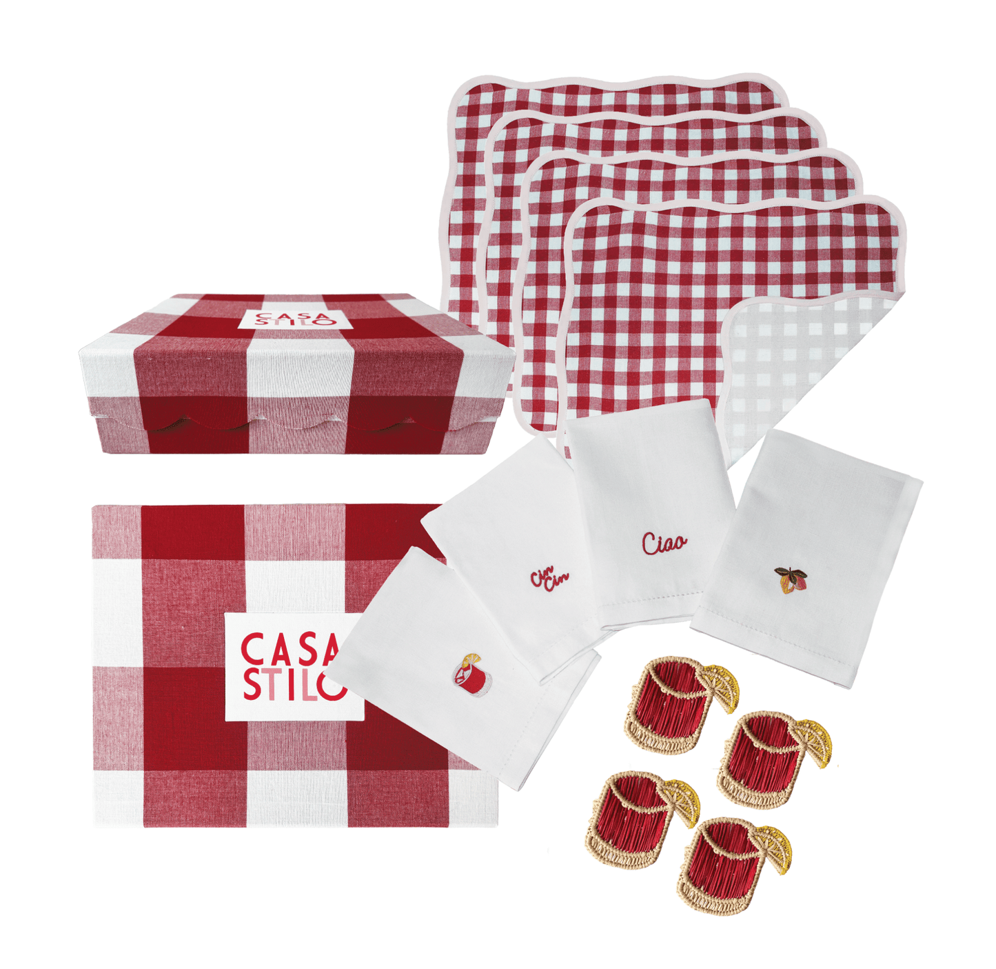 Il Giardino Box Set in Red- Medium