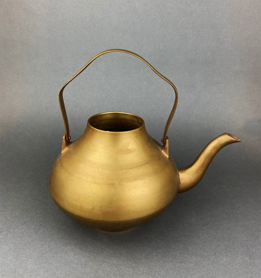 Vintage Brass Kettle, Rustic Kitchen Decor, Collectible Teapot
