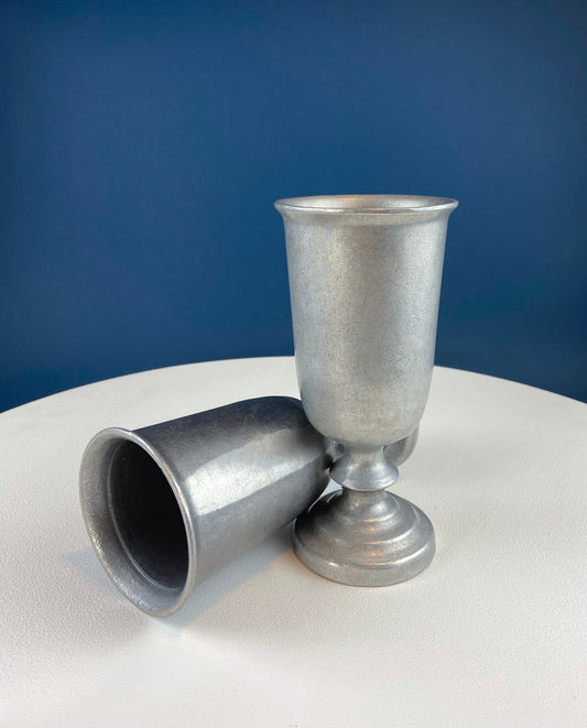 Vintage Pewter Goblet. Tavern RWP USA Barware. Wilton Collection Wine / Water Goblet.