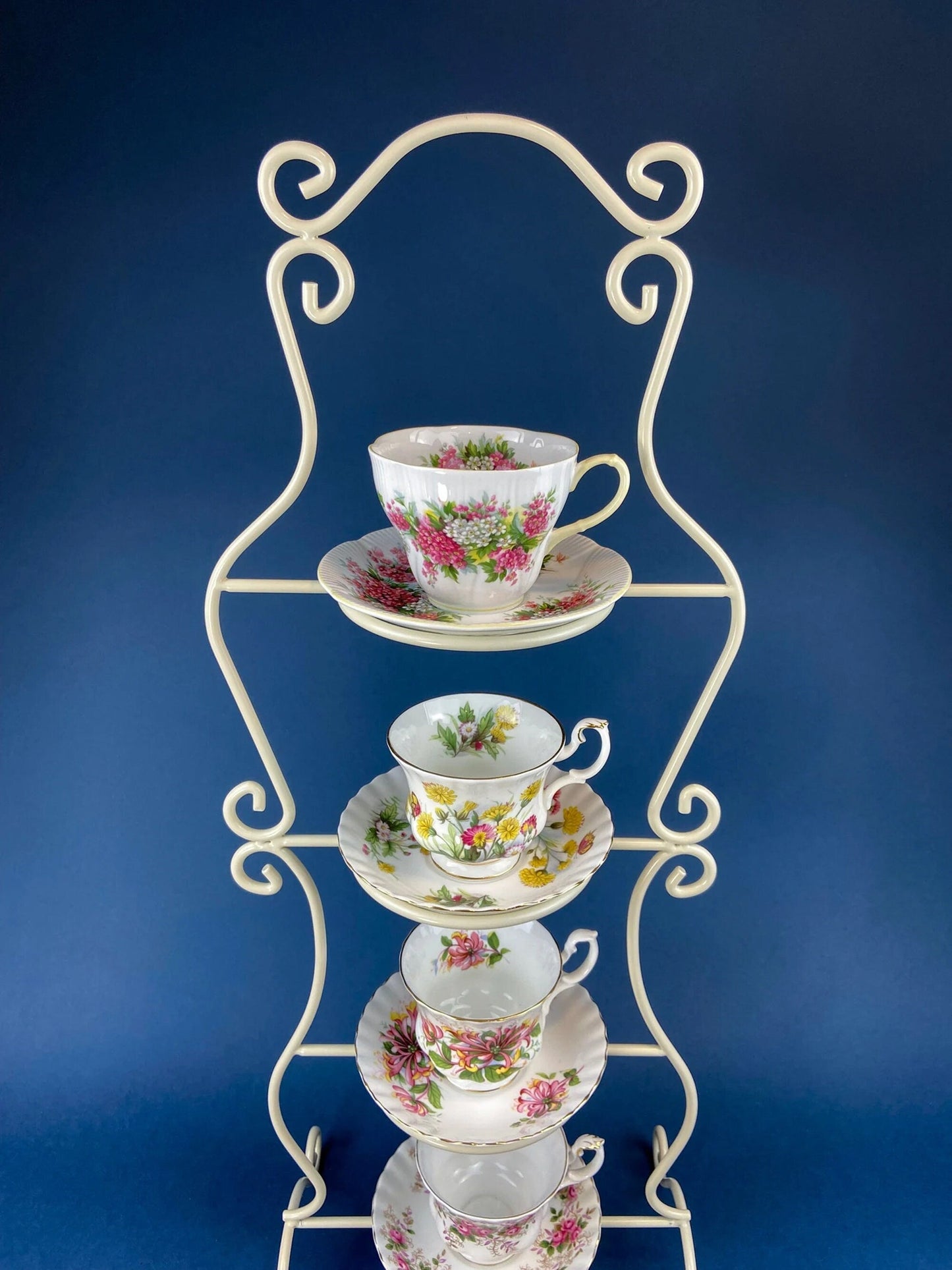 Coalport Elite White Cup and Saucer: Gold Rim Wedding Band China