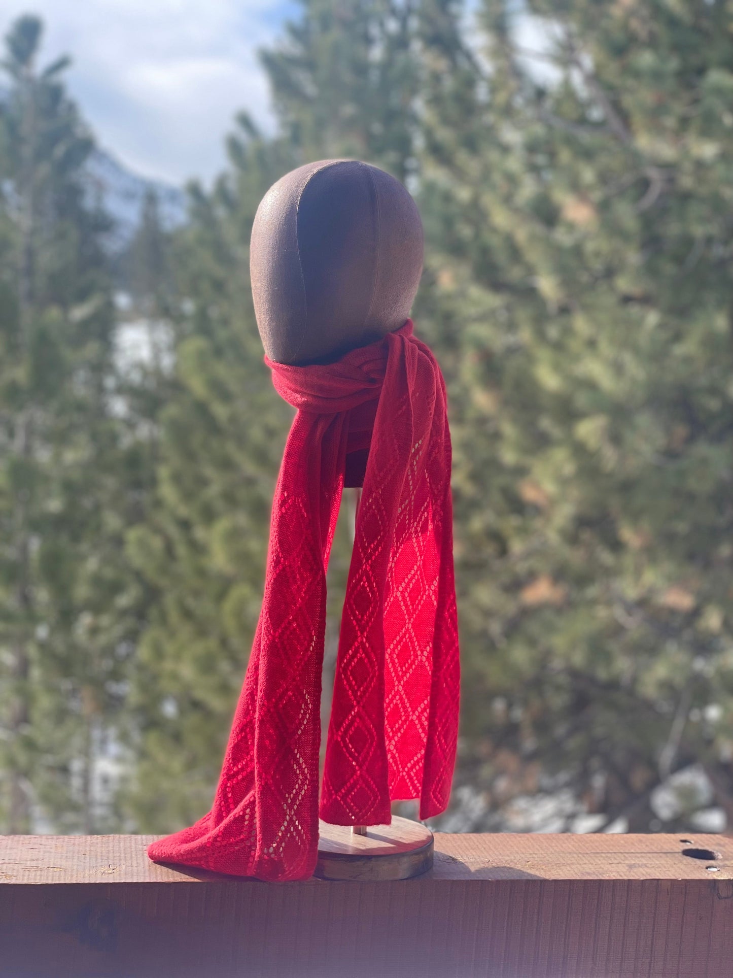 Scarf: Long Diamonds - Pure Mongolian Cashmere