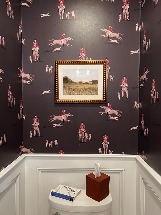 Fox Hunt for Kent in Coal Wallpaper