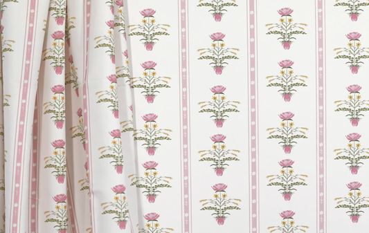 Lotus Garden in Rose- Fabric