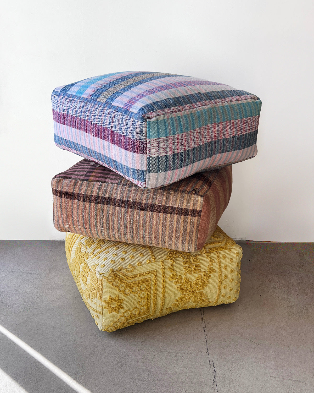 Matilde Pink Patchwork Ottoman