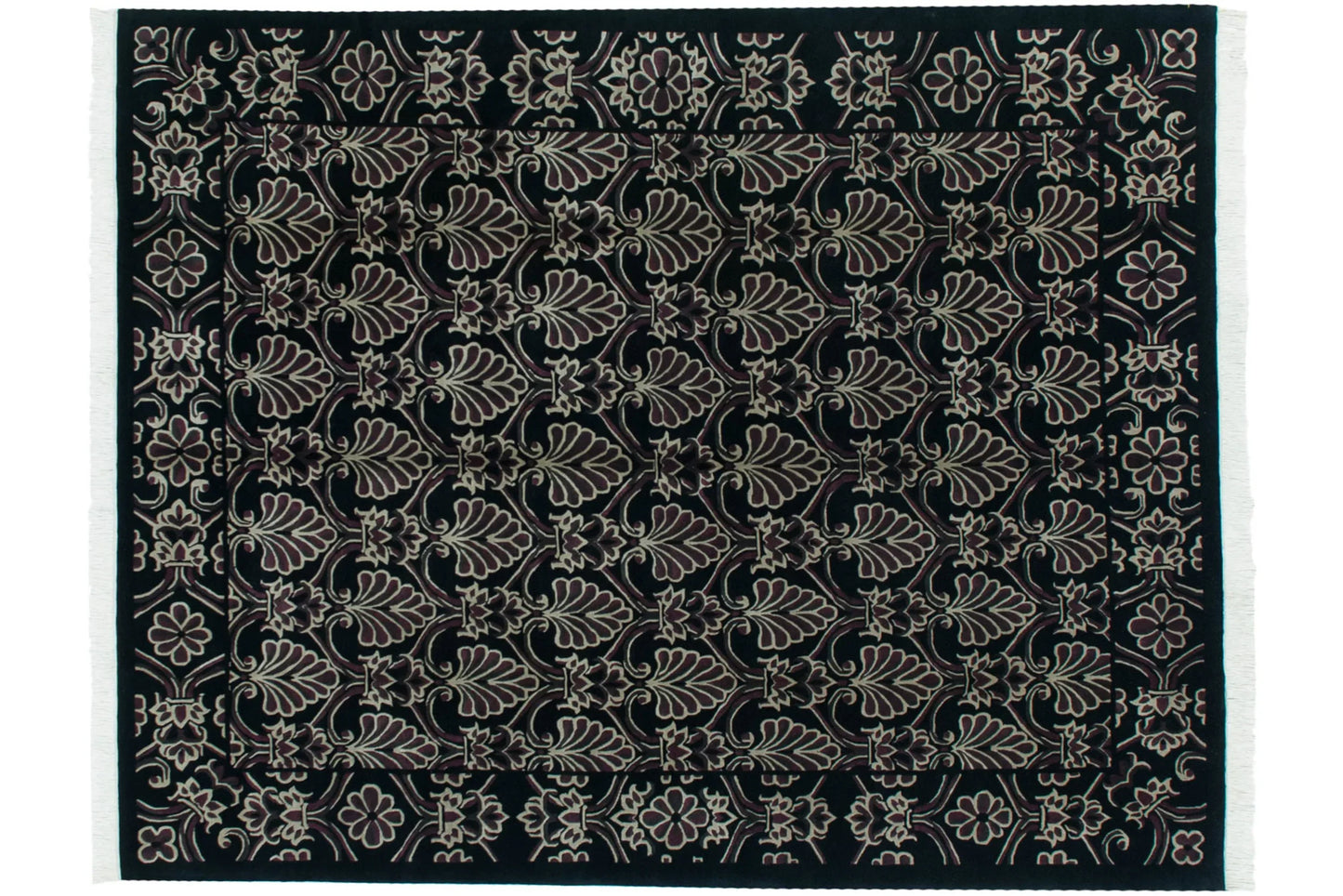7.5x10 Vintage Indian Damask Design Carpet