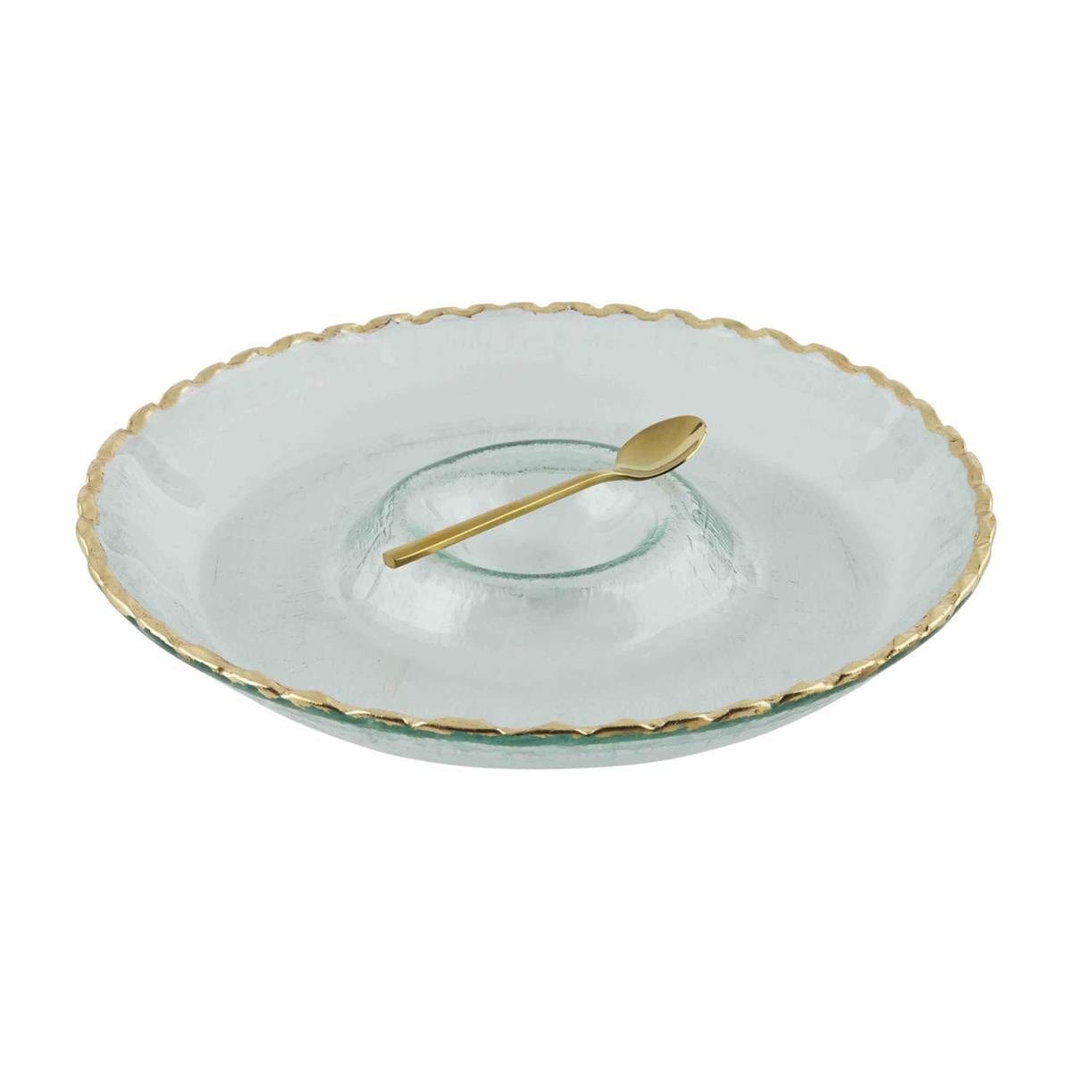 Mud Pie Gold Edge Chip And Dip