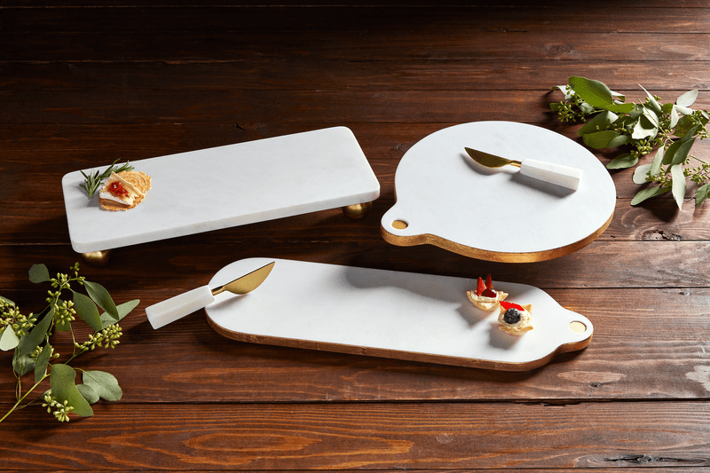 Mud Pie Marble & Gold Board Set
