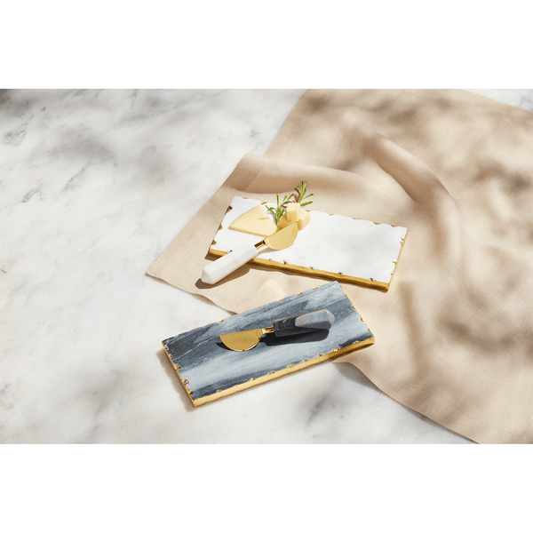 Mud Pie White Marble Everything Plate