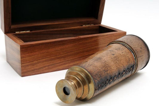 Harbormaster Brass Spyglass with Rosewood Display Box