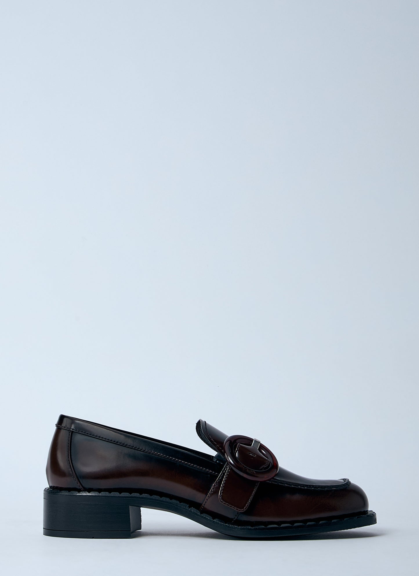 Prada Sienna Brushed Leather Loafers
