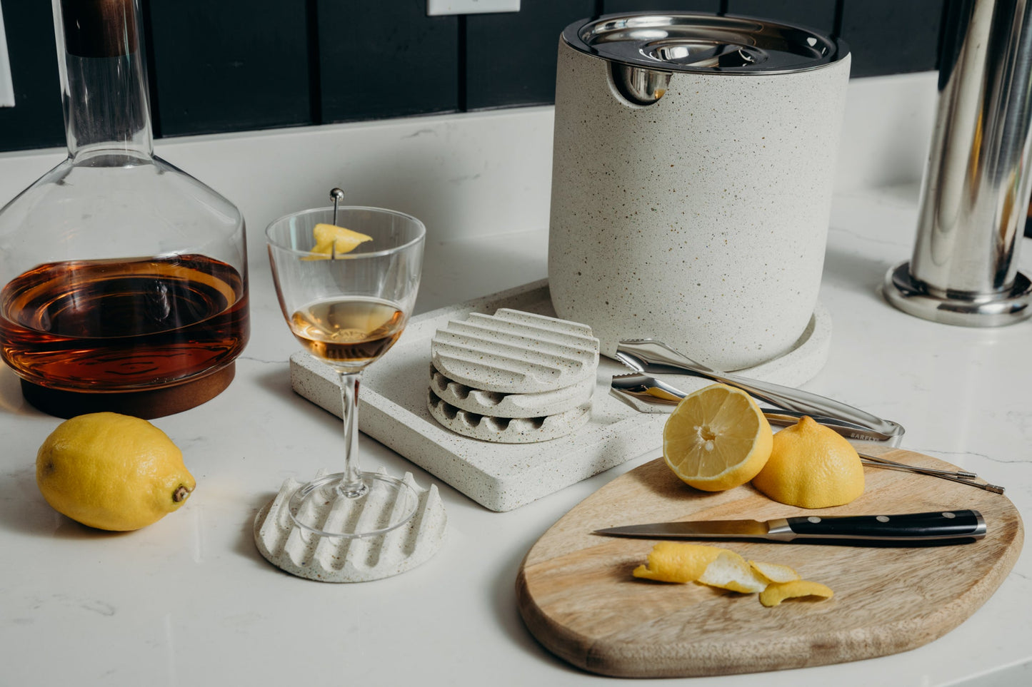 Coaster Set | White Terrazzo