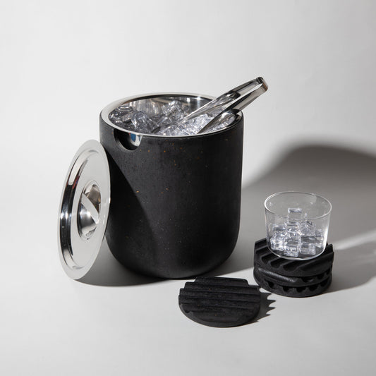 Ice Bucket | Black Terrazzo