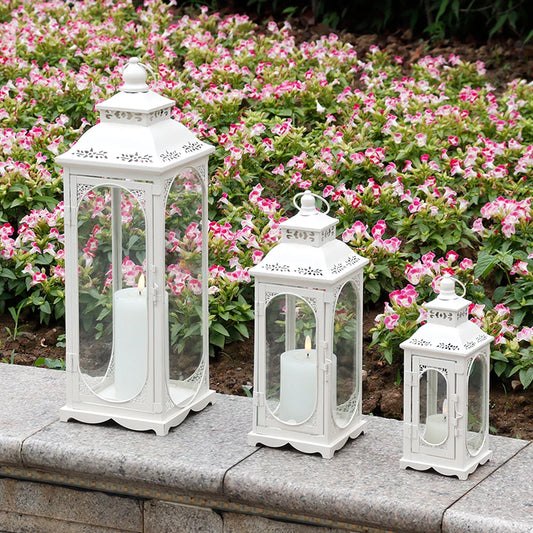 Set of 3 10/14/19.5''H Candle Lanterns (Cream White)