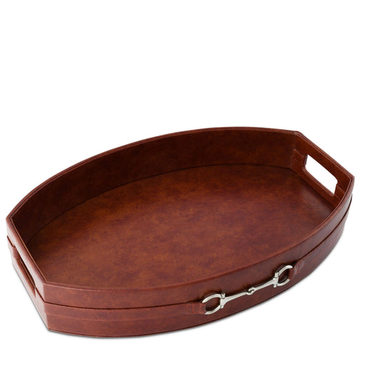 The Ashbourne Equestrian Horse Bit Vegan Leather Serving Tray