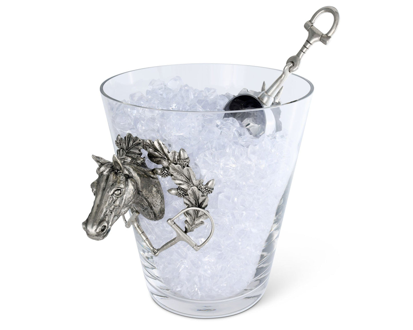 The Hunt Club Horse Head Glass Ice Bucket