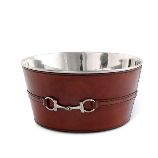 The Ashbourne Genuine Leather Horse Bit Ice Bucket