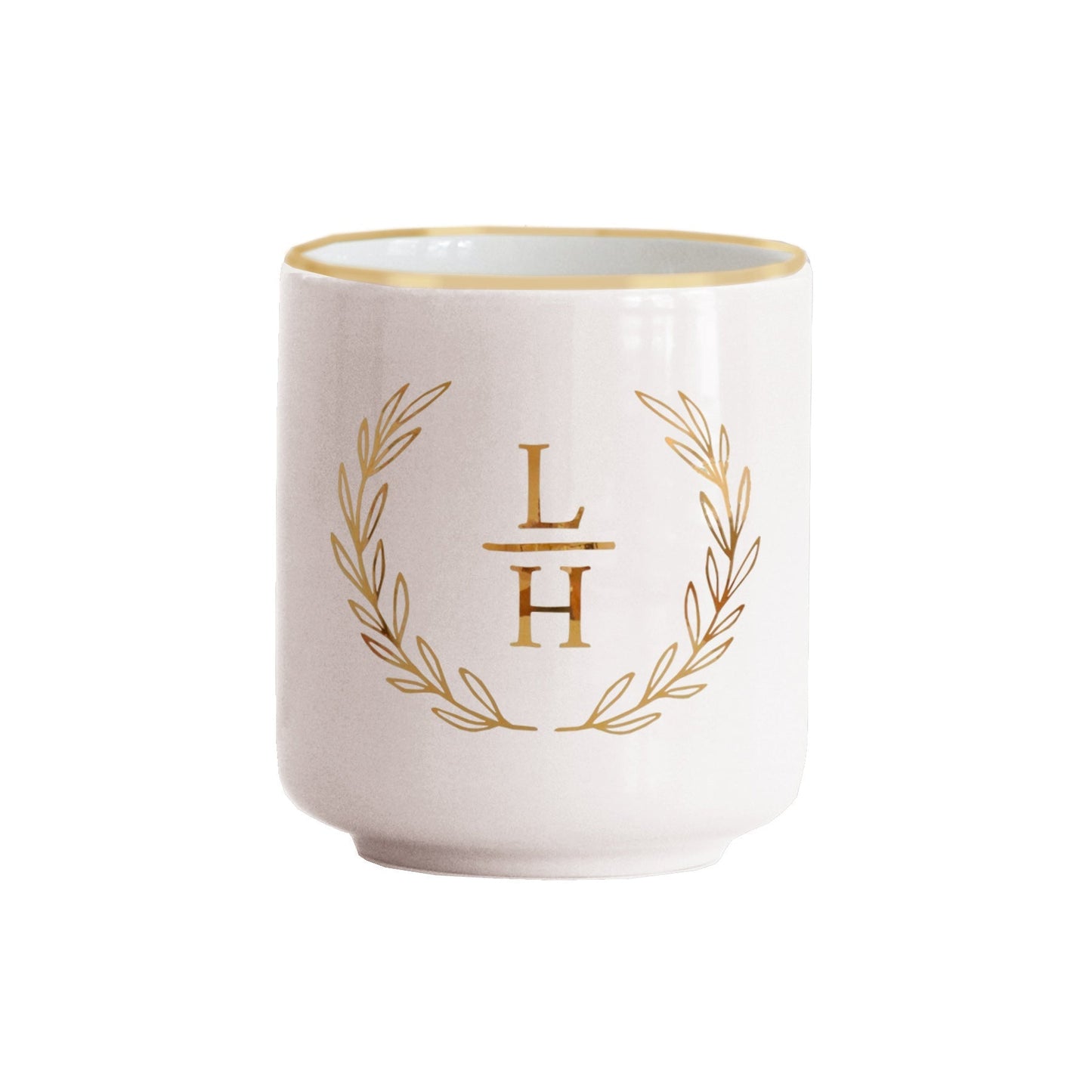 Laurel Monogram Vase