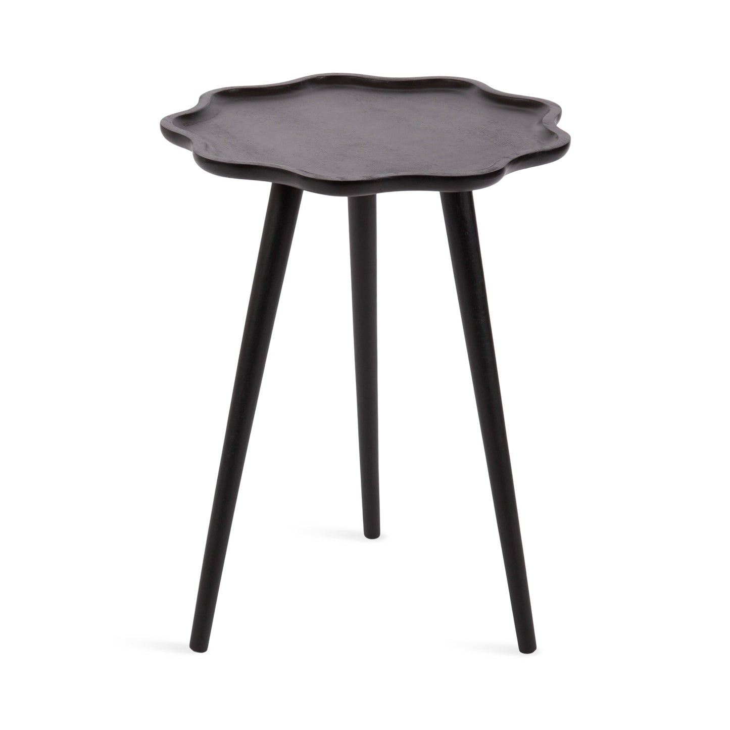 Alezar Scallop Wood Side Table