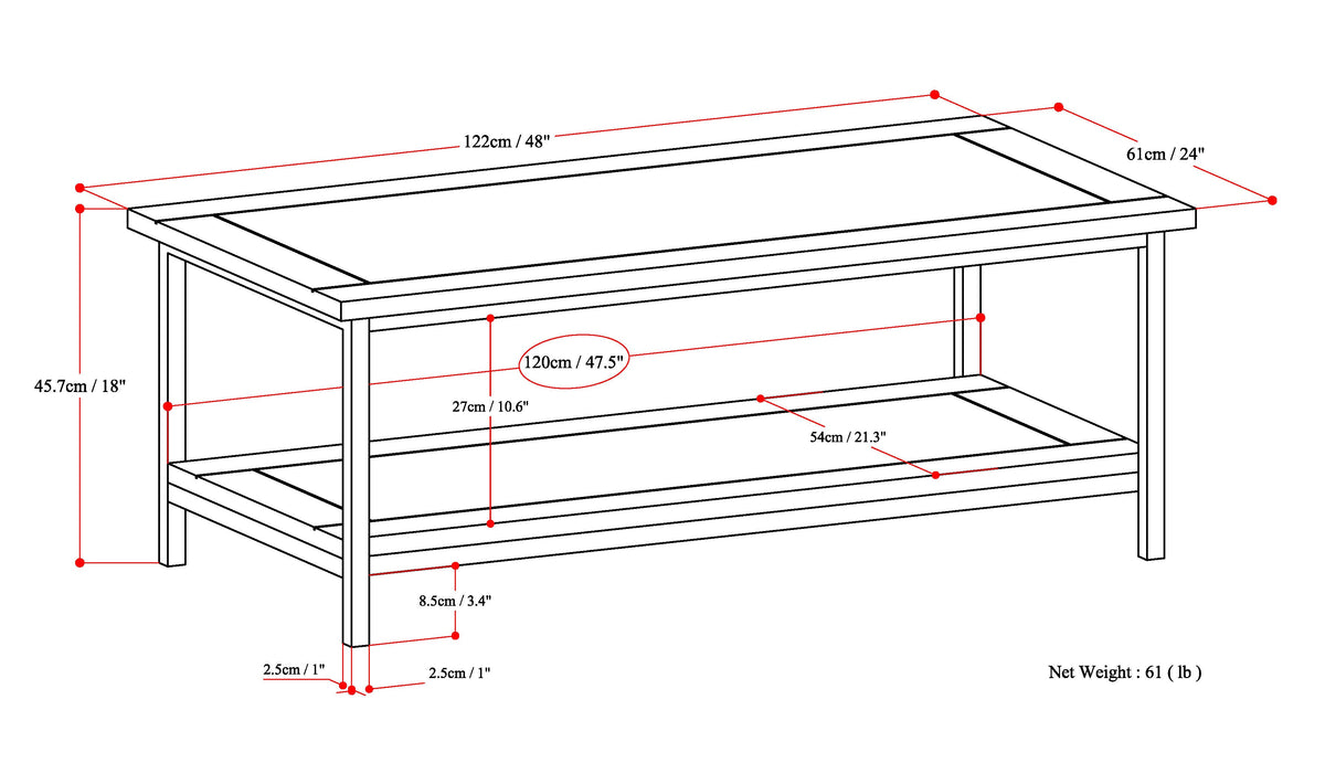 Sporting Estate Mango Wood & Steel Coffee Table