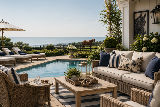 How to Create a Coastal Equestrian Outdoor Oasis: Transforming Your Patio, Poolside, or Backyard Retreat