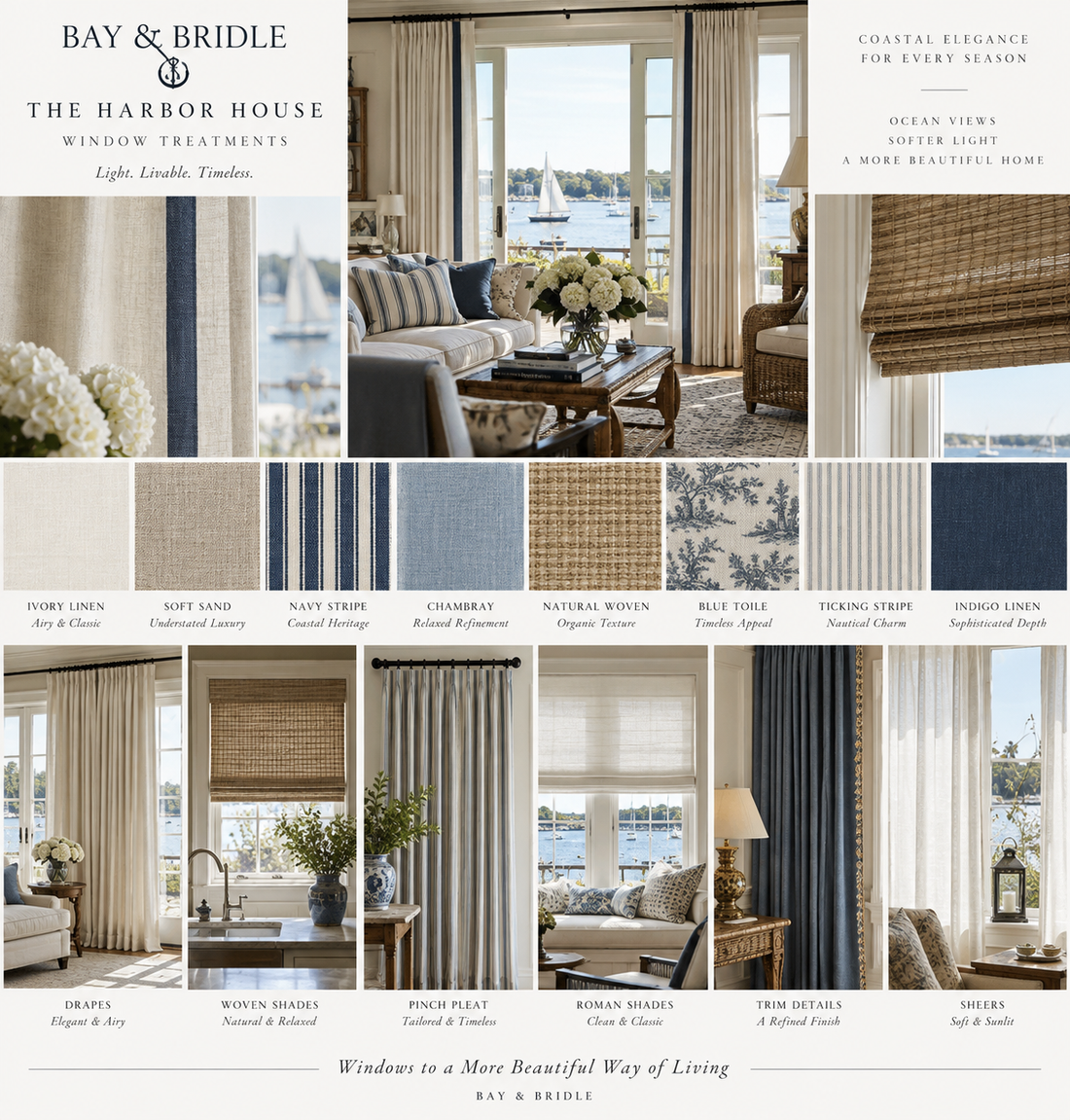 Framing the View — Window Treatments for The Harbor House