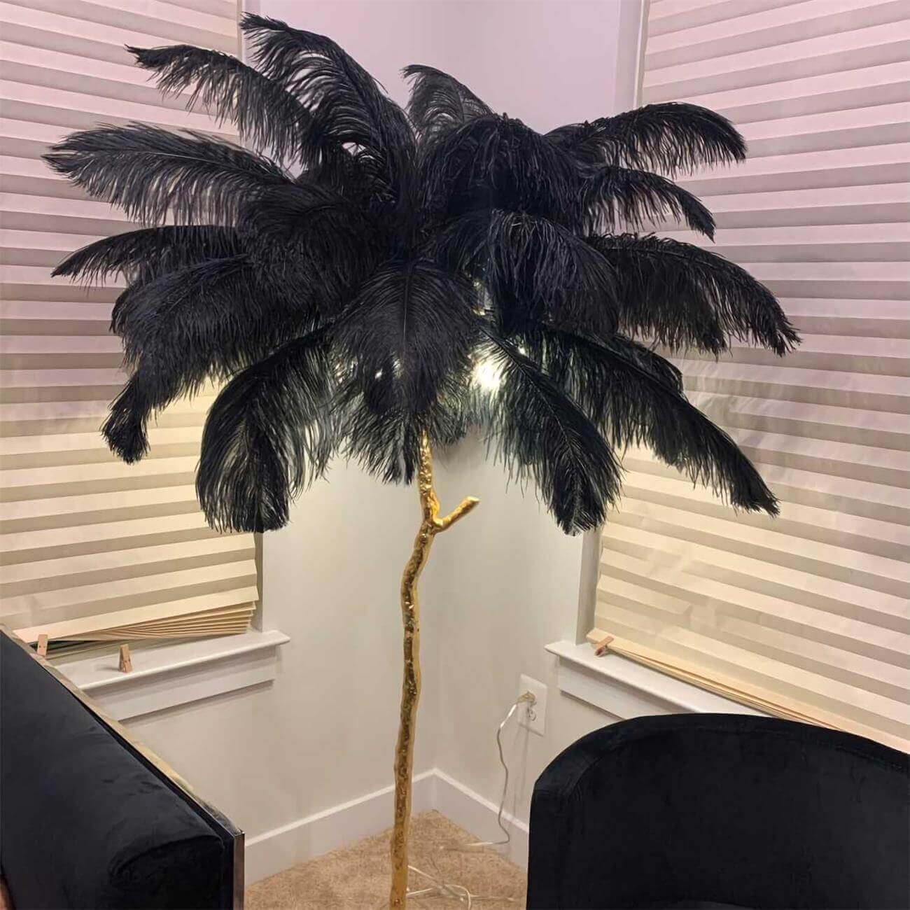 Luxury Ostrich Feather Floor Lamp