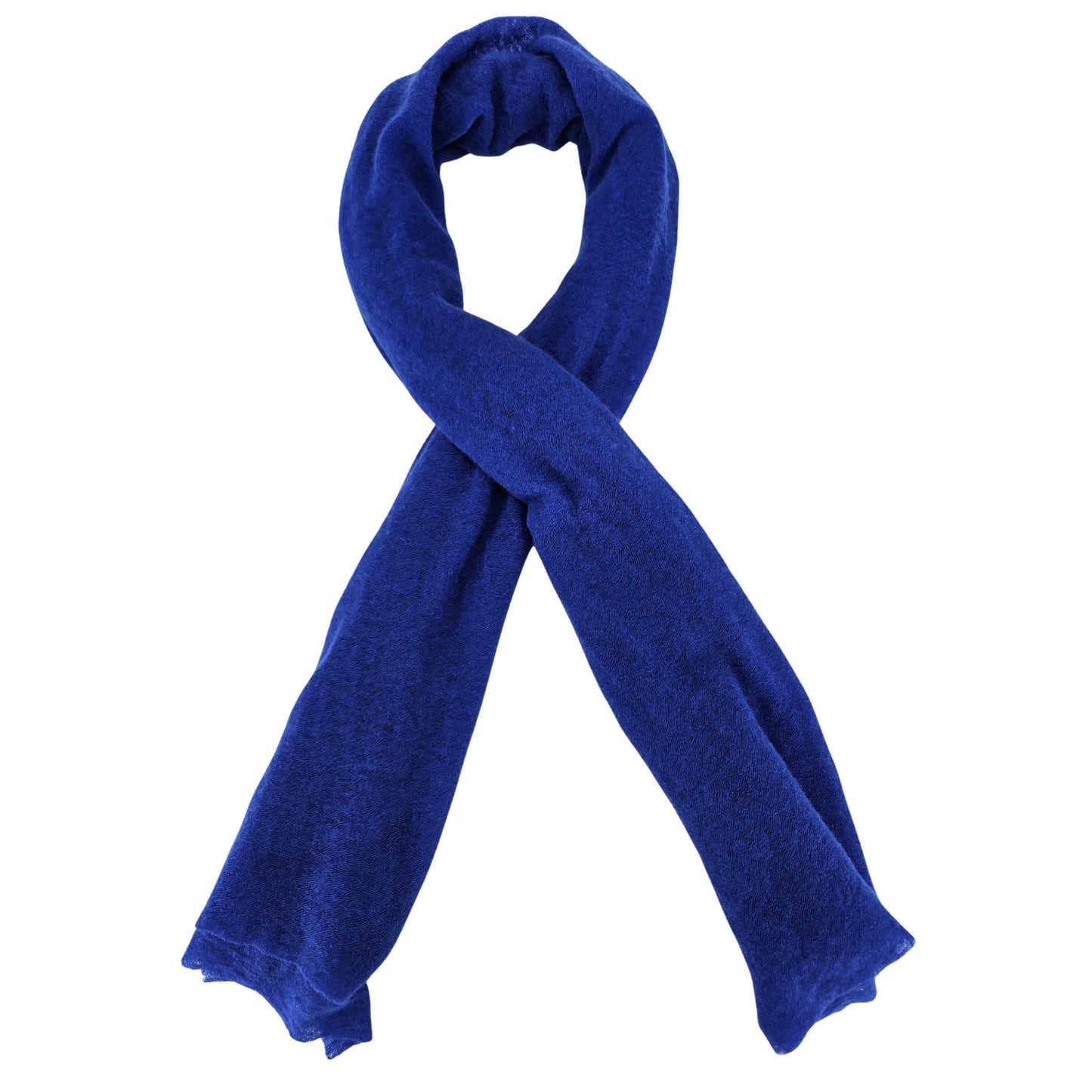 The Hampton Brunch Cobalt Blue Large Cashmere Plain Stole