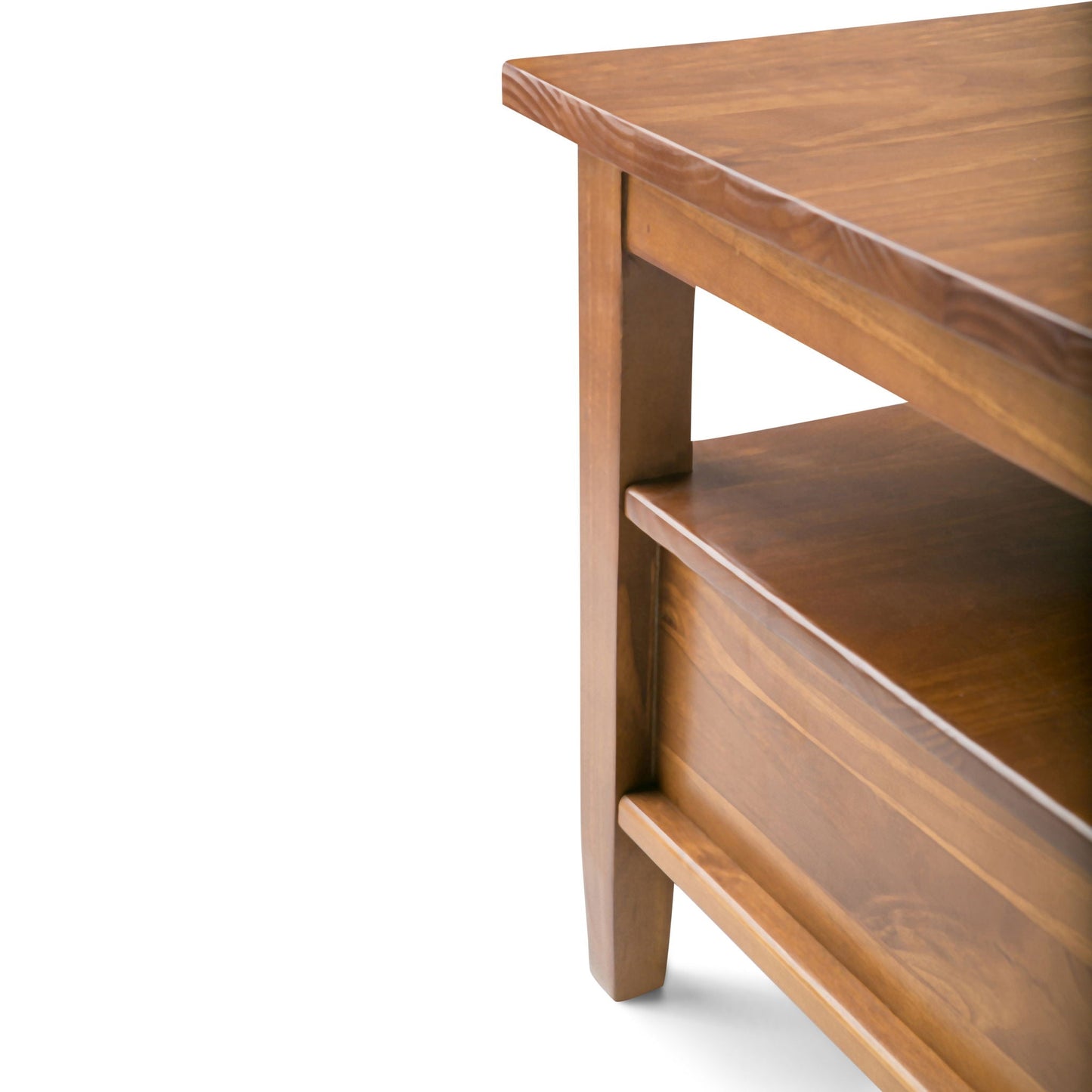 Ashcombe Shaker Coffee Table with Dual Drawers & Open Storage Shelf