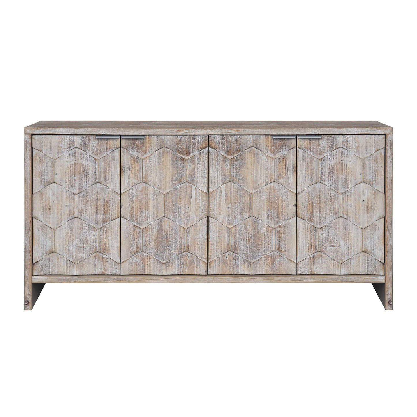 Accent Cabinet Farmhouse Style 4 Door Wooden Cabinet Sideboard Buffet Server Cabinet Storage Cabinet, For Living Room, Entryway, Hallway, Office, Kitchen And Dining Room