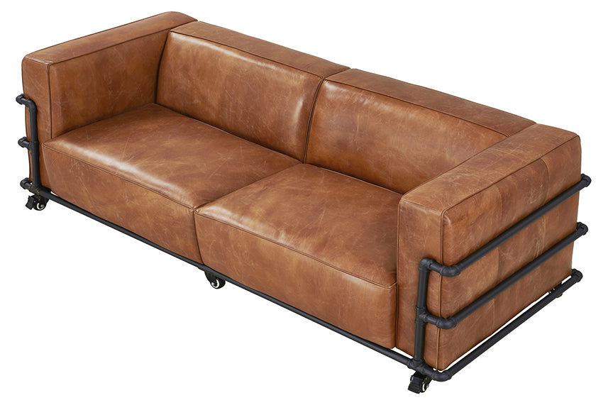 The Harrington Italian Leather Pipe-Frame Sofa