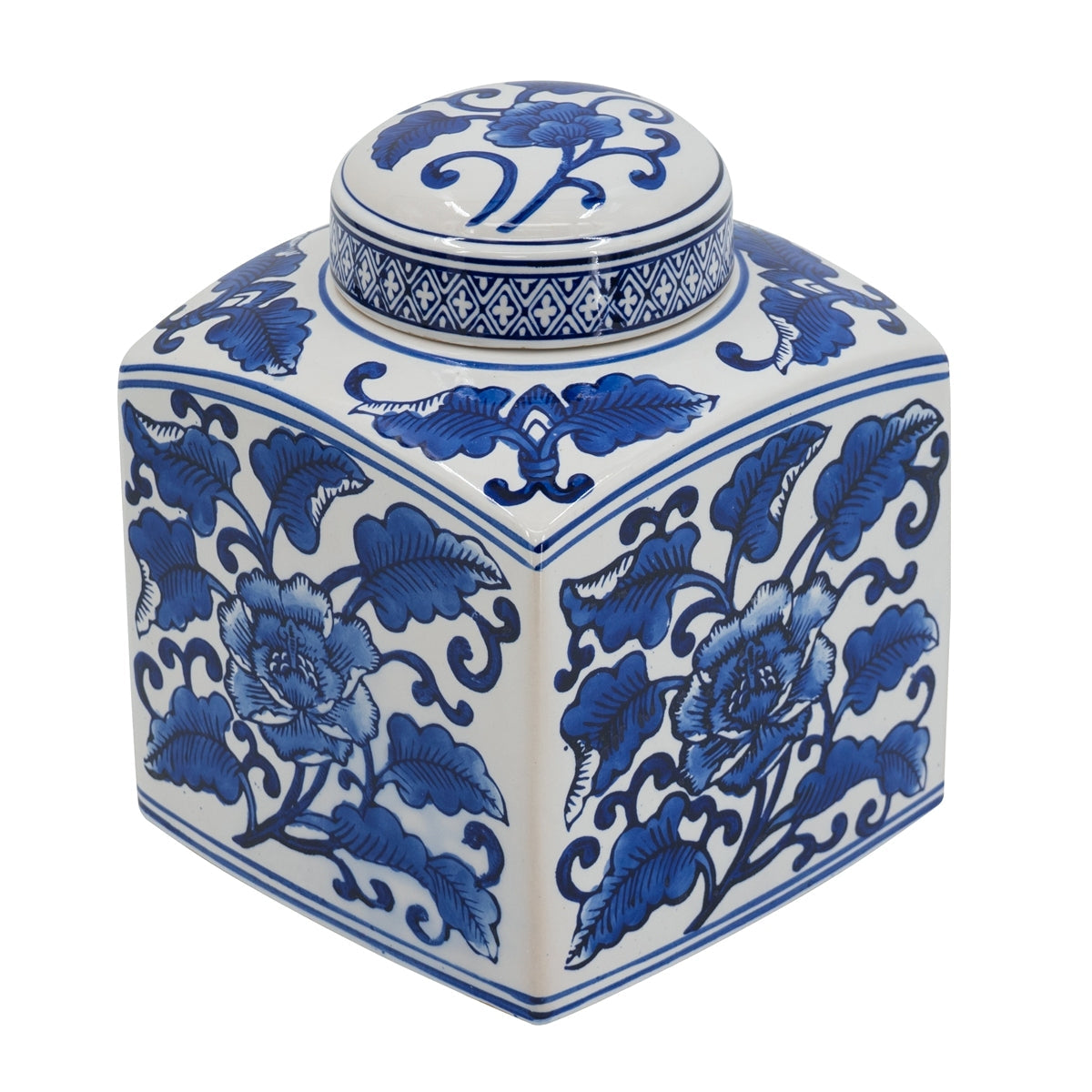 The Ming Garden Blue & White Canister — 8"
