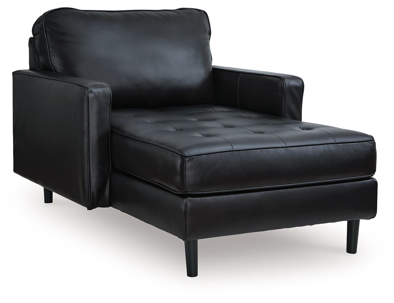 Onyx Leather Estate Chaise