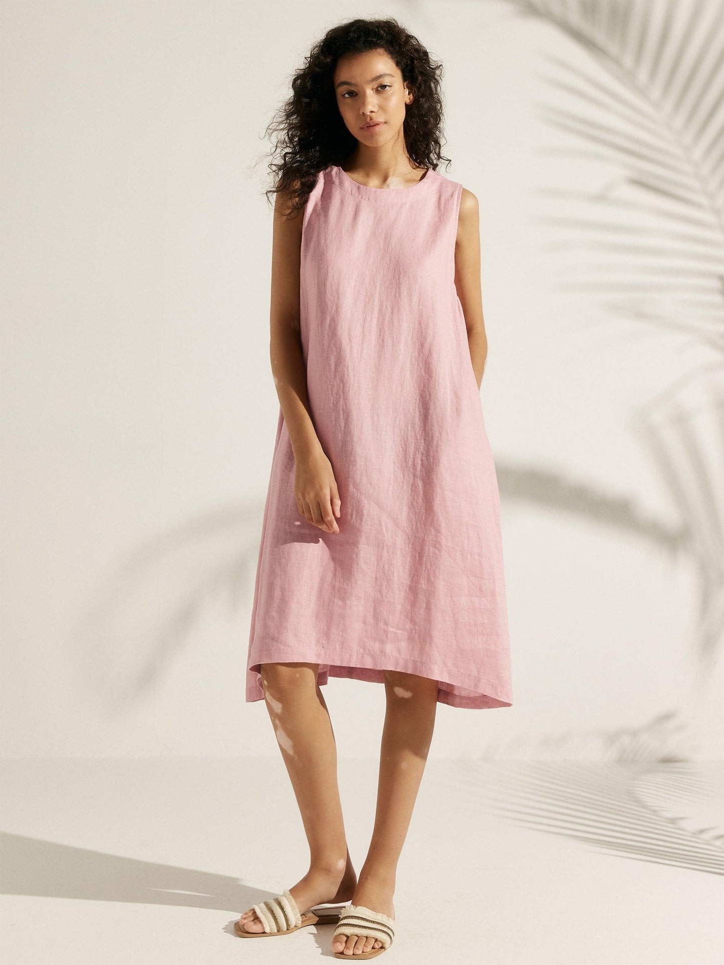 100% Linen Sleeveless Dress SIENNA