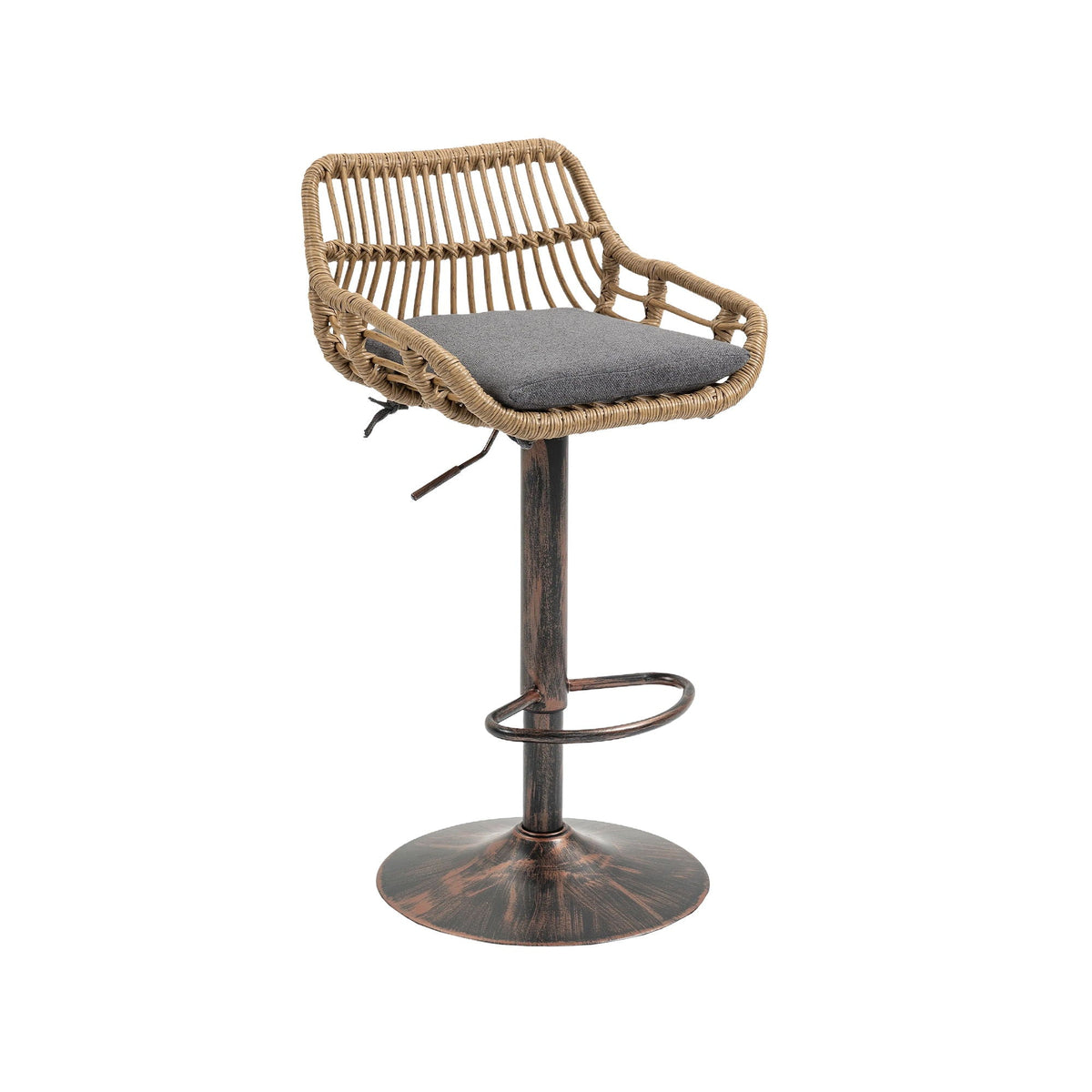 The Harbor Bar Adjustable Linen Swivel Stools — Set of 2