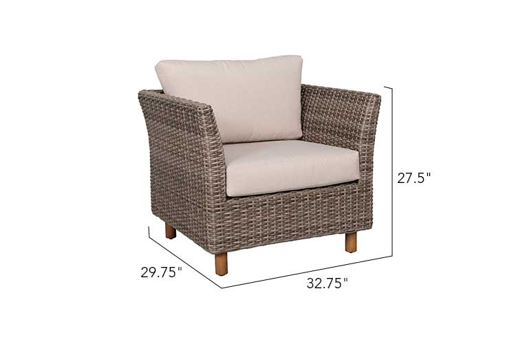 The Orlando Wicker Rattan Outdoor 4-Piece Luxury Sofa Set