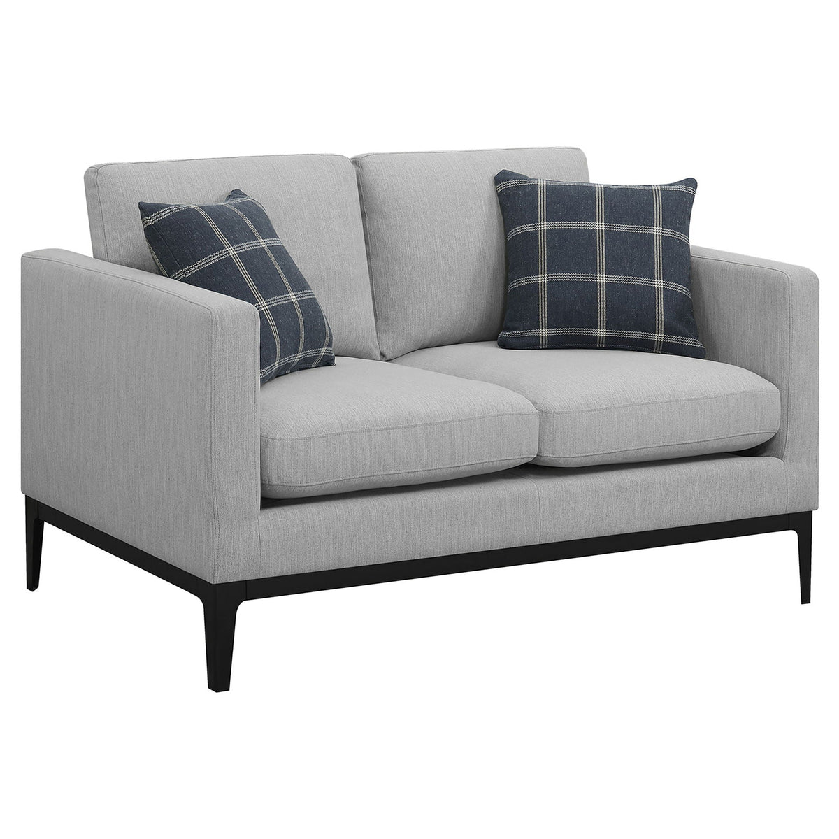 The Coastal Library Tailored Loveseat — Light Grey