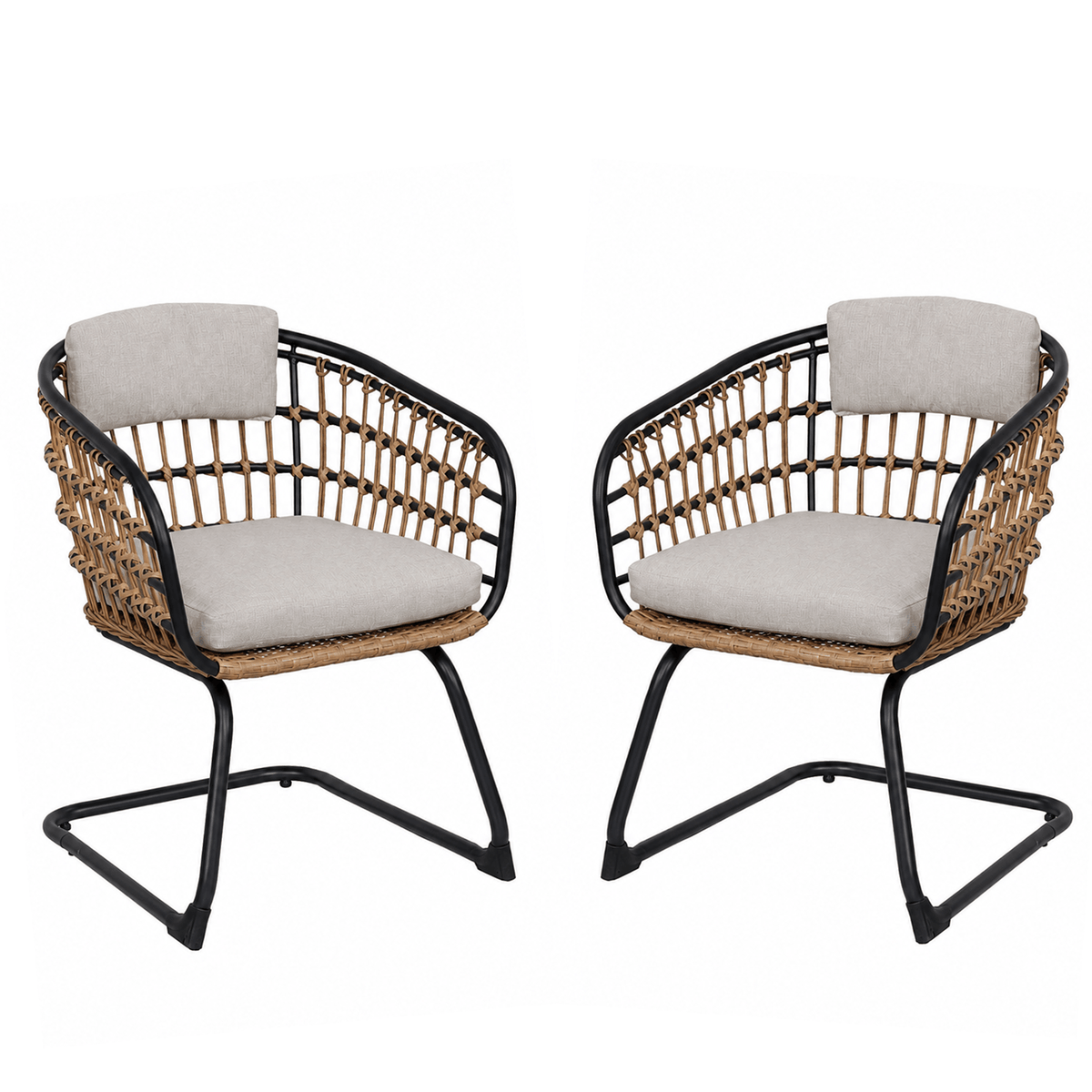 The Garden Room Woven Dining Chairs — Set of Two