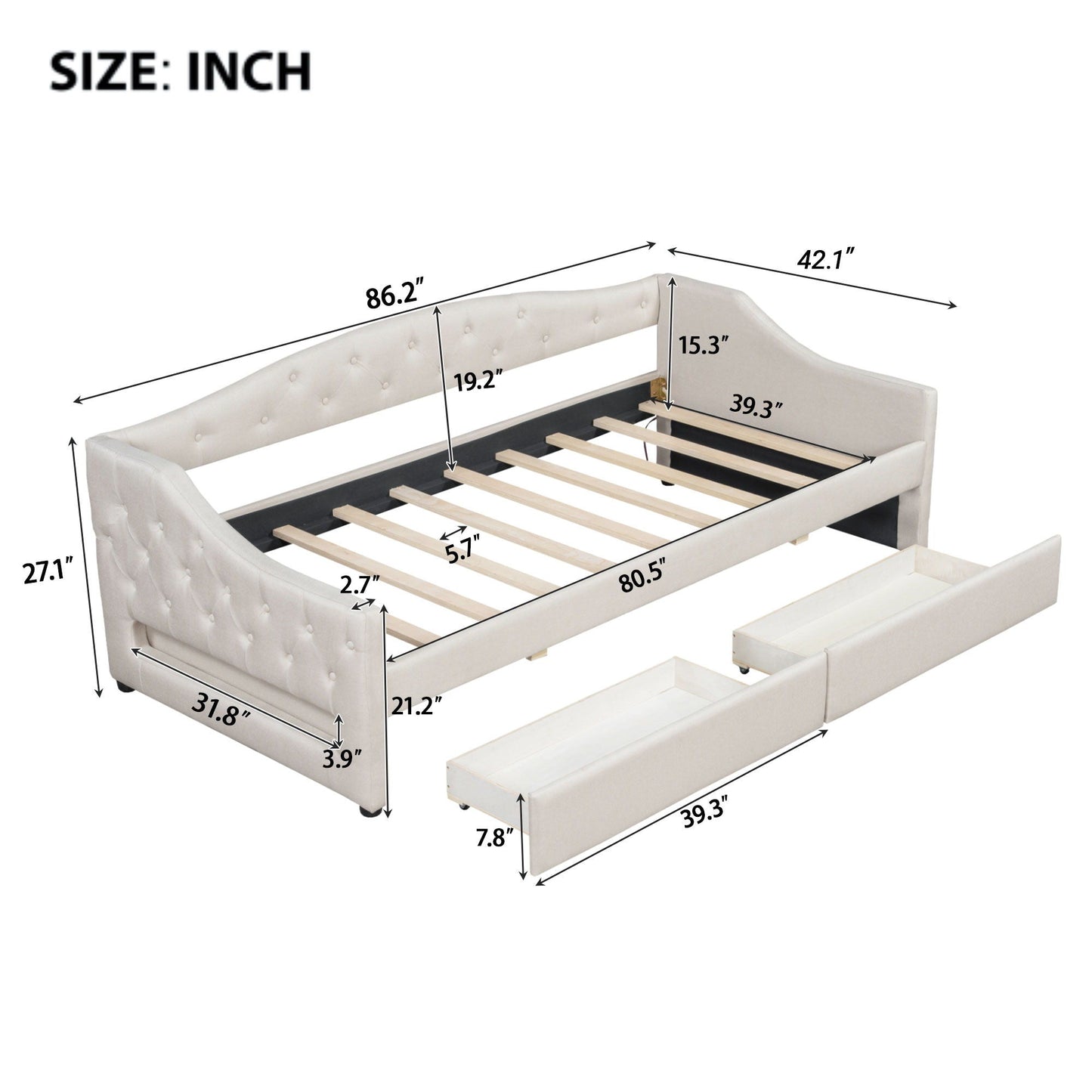 Daybed With LED Belt