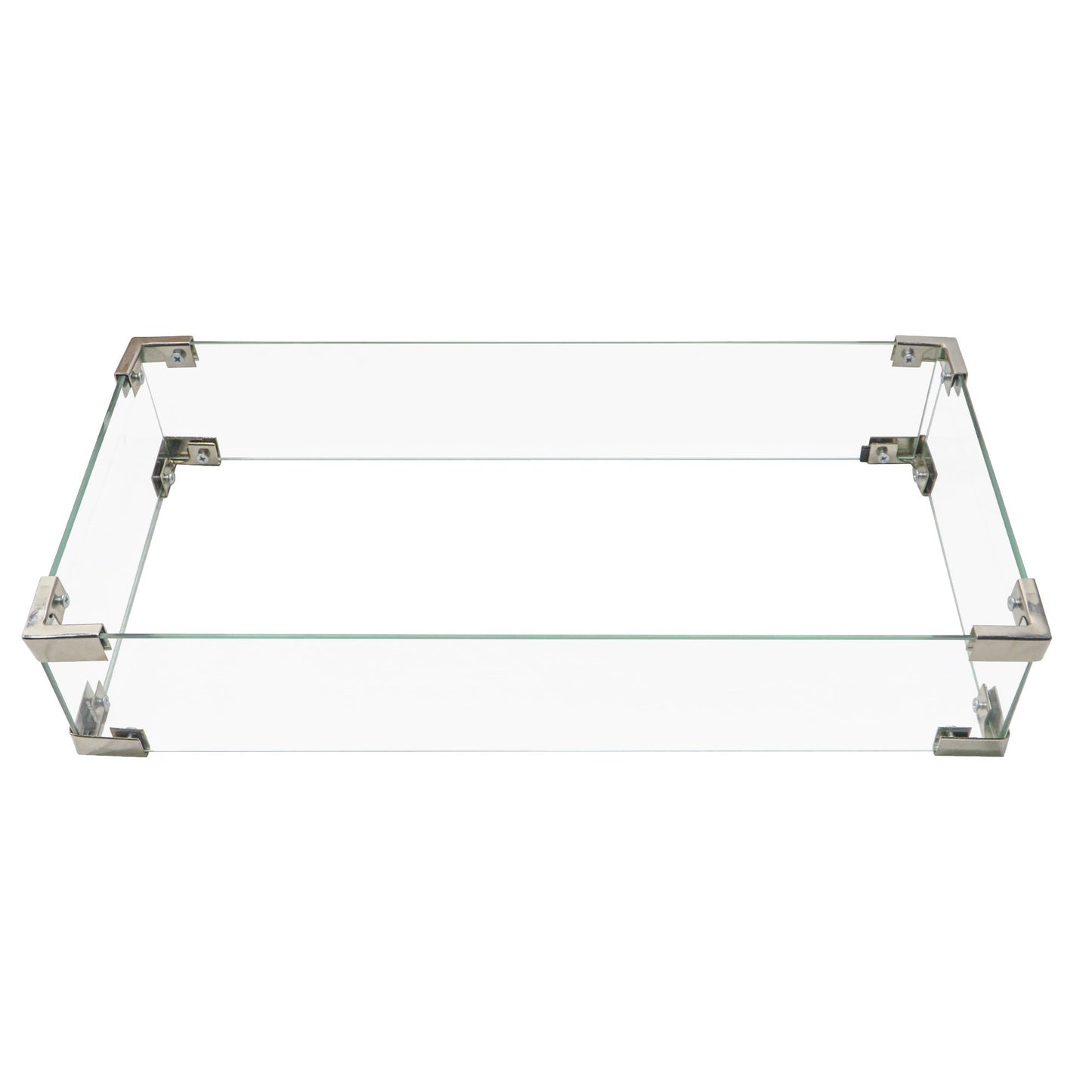 K&K 43' Rattan, Steel and Glass Propane Gas Fire Pit Table